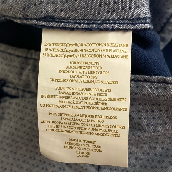 NWT Peter Collection Wayfare‎ Shorts Riviera Blue Cotton Blend Size 42 $168 - Picture 10 of 10